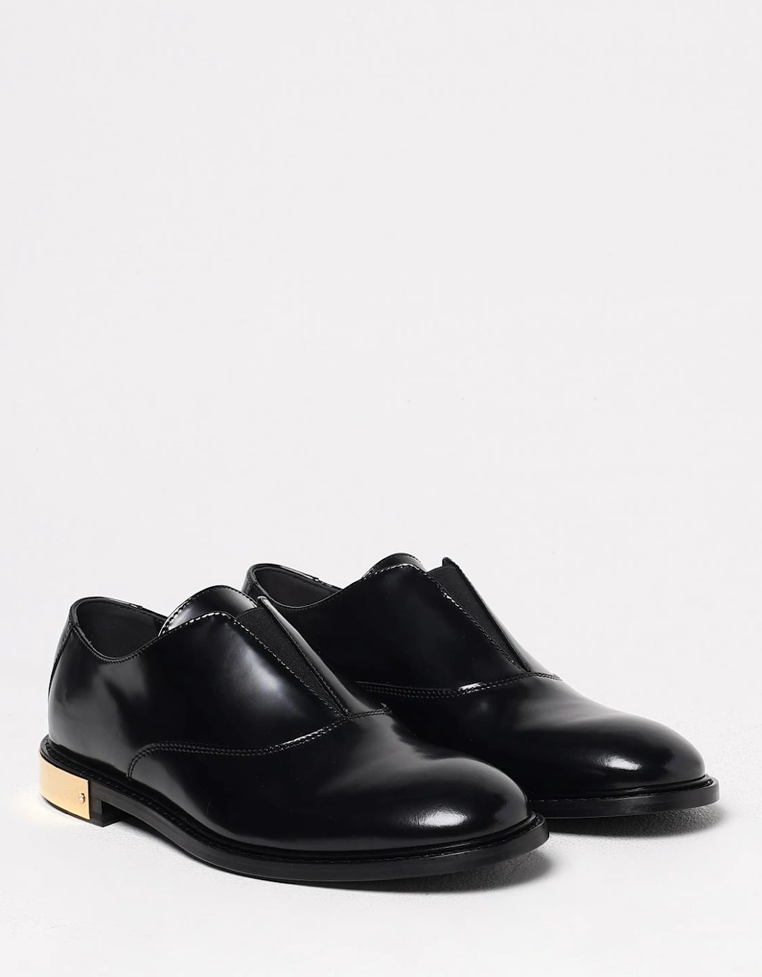 Leather Oxfords Gold Accents