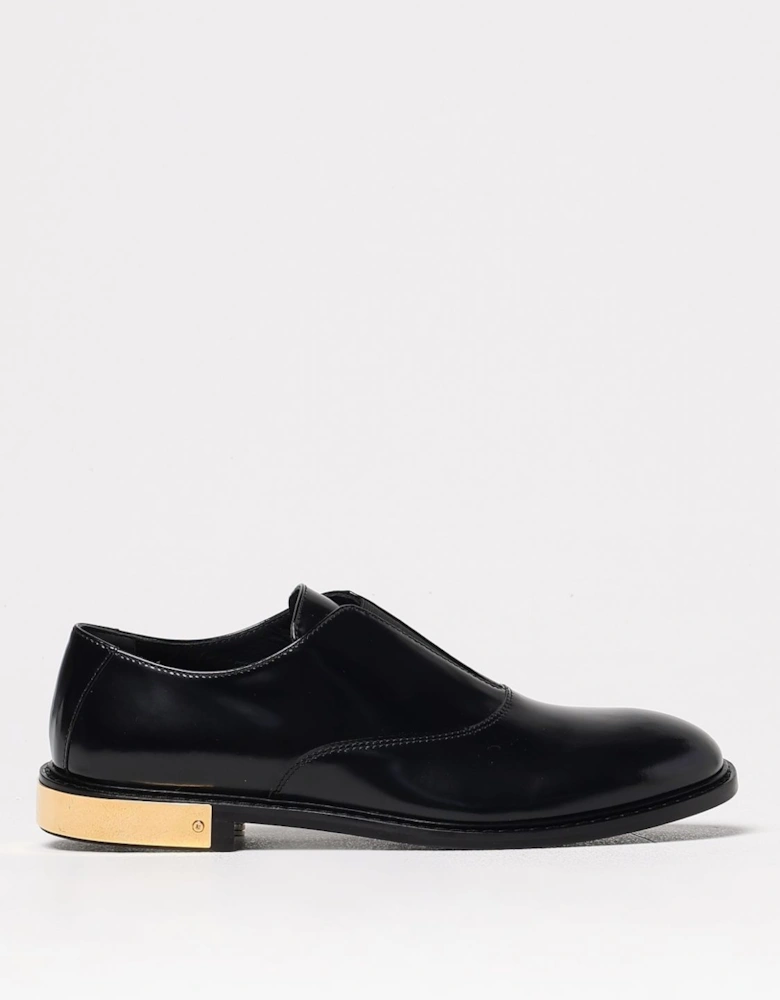 Leather Oxfords Gold Accents