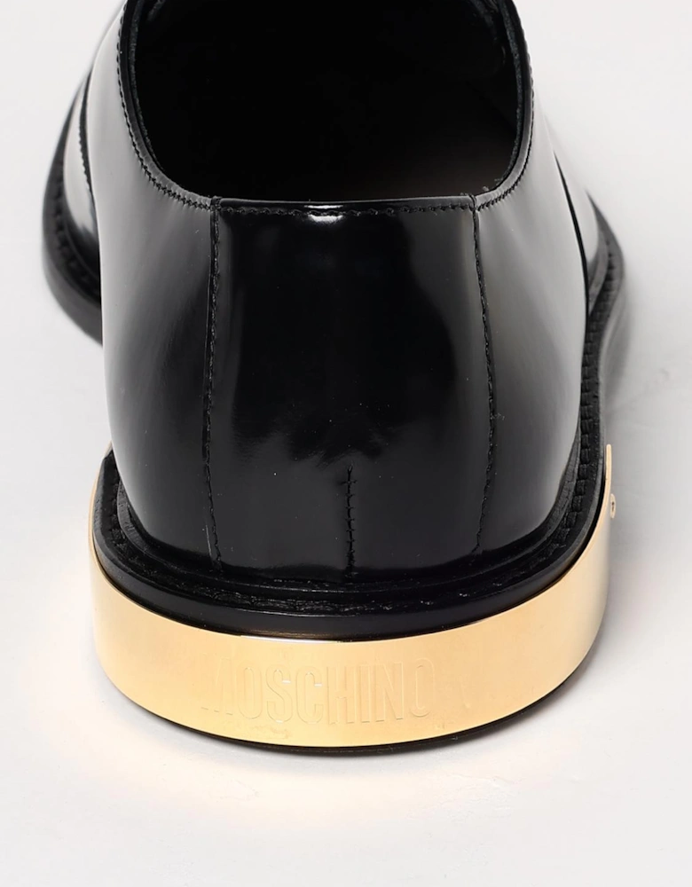 Leather Oxfords Gold Accents