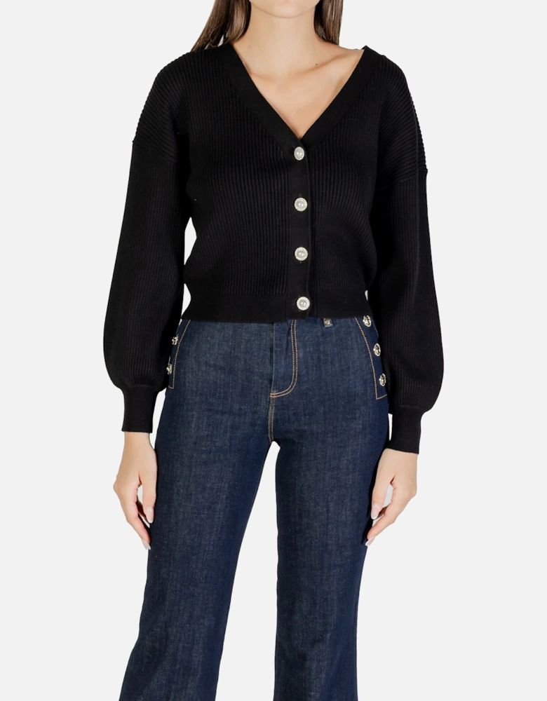 V-Neck Button-Up Long Sleeve Cardigan