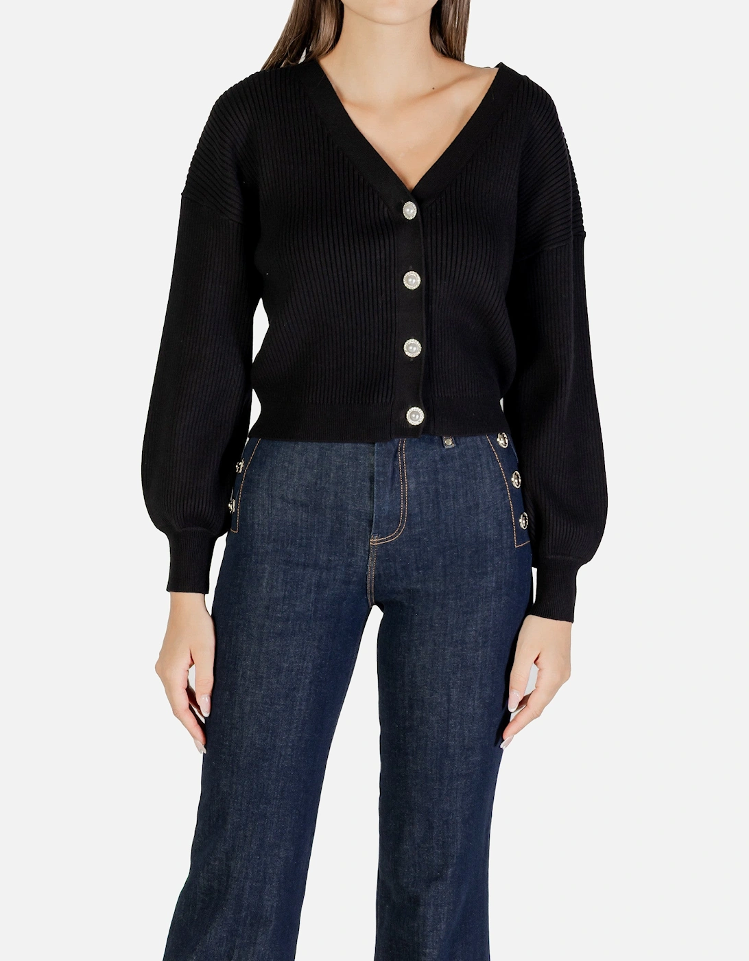 V-Neck Button-Up Long Sleeve Cardigan, 4 of 3