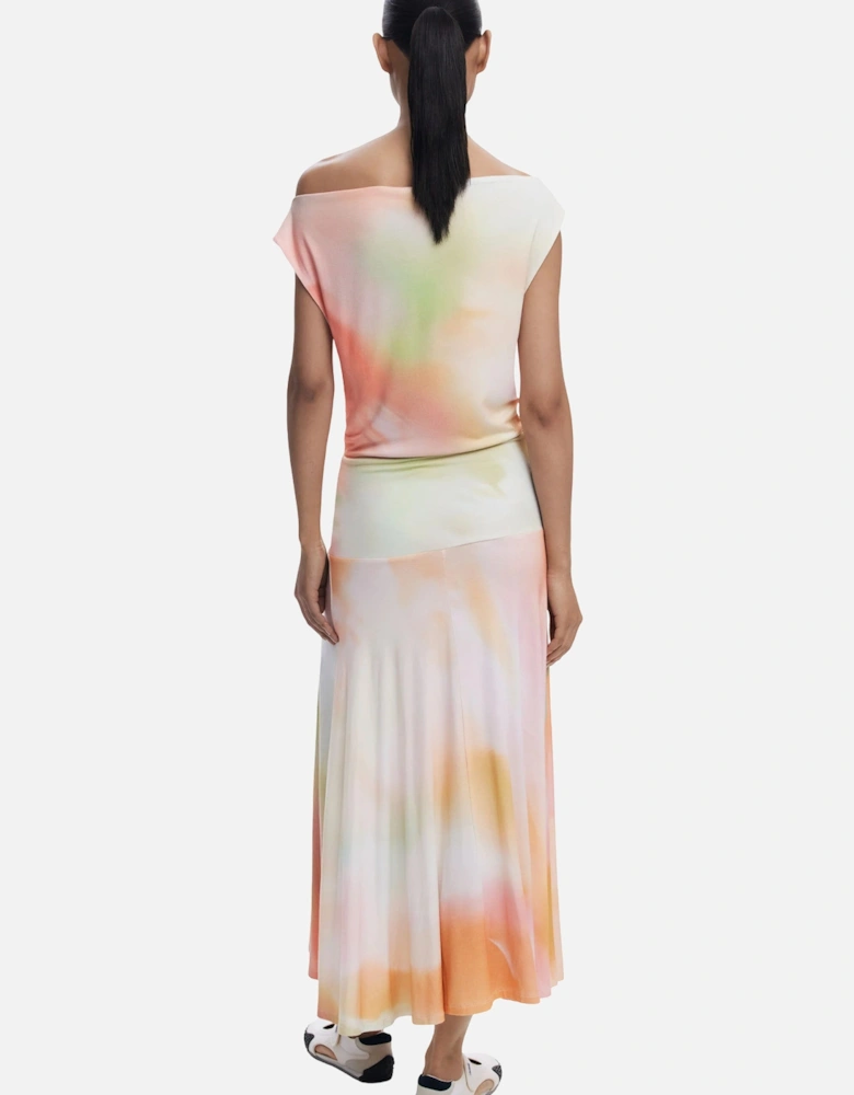 TieDye Effect Midi Dress