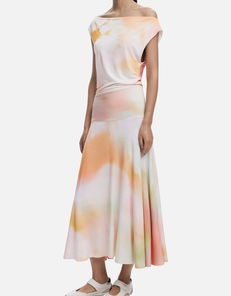 TieDye Effect Midi Dress