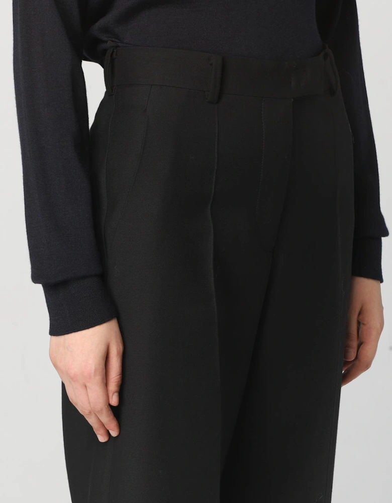 Wide Leg Wool Trousers