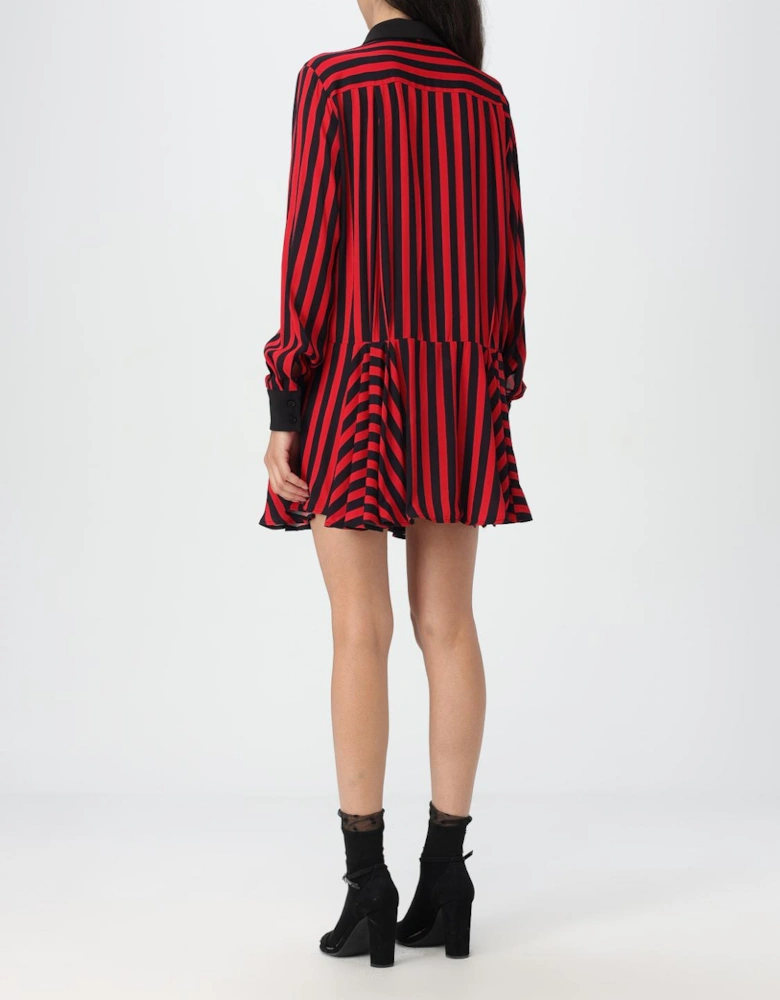 Striped Mini Dress Bow Tie Detail