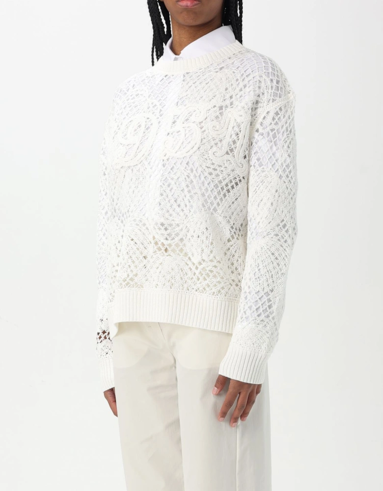 Crochet Knit Pullover Sweater
