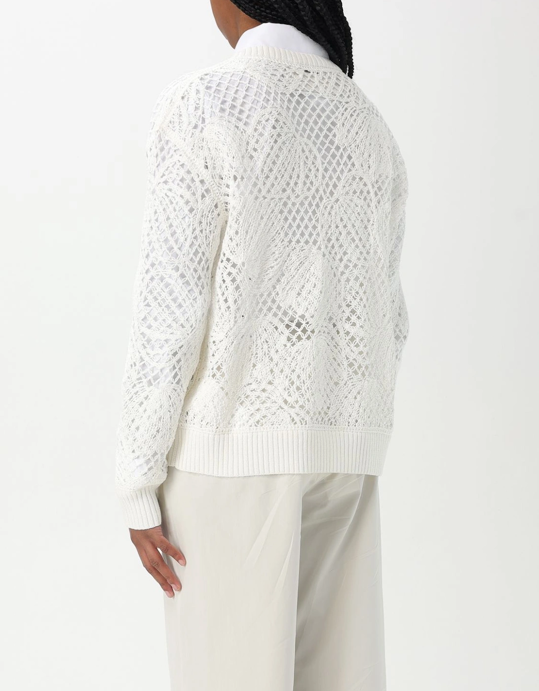Crochet Knit Pullover Sweater