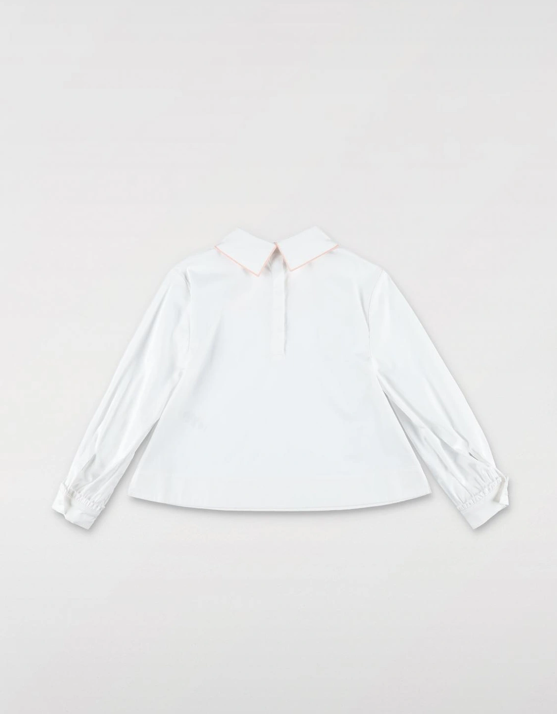 Bunny Embroidered Peter Pan Collar Shirt