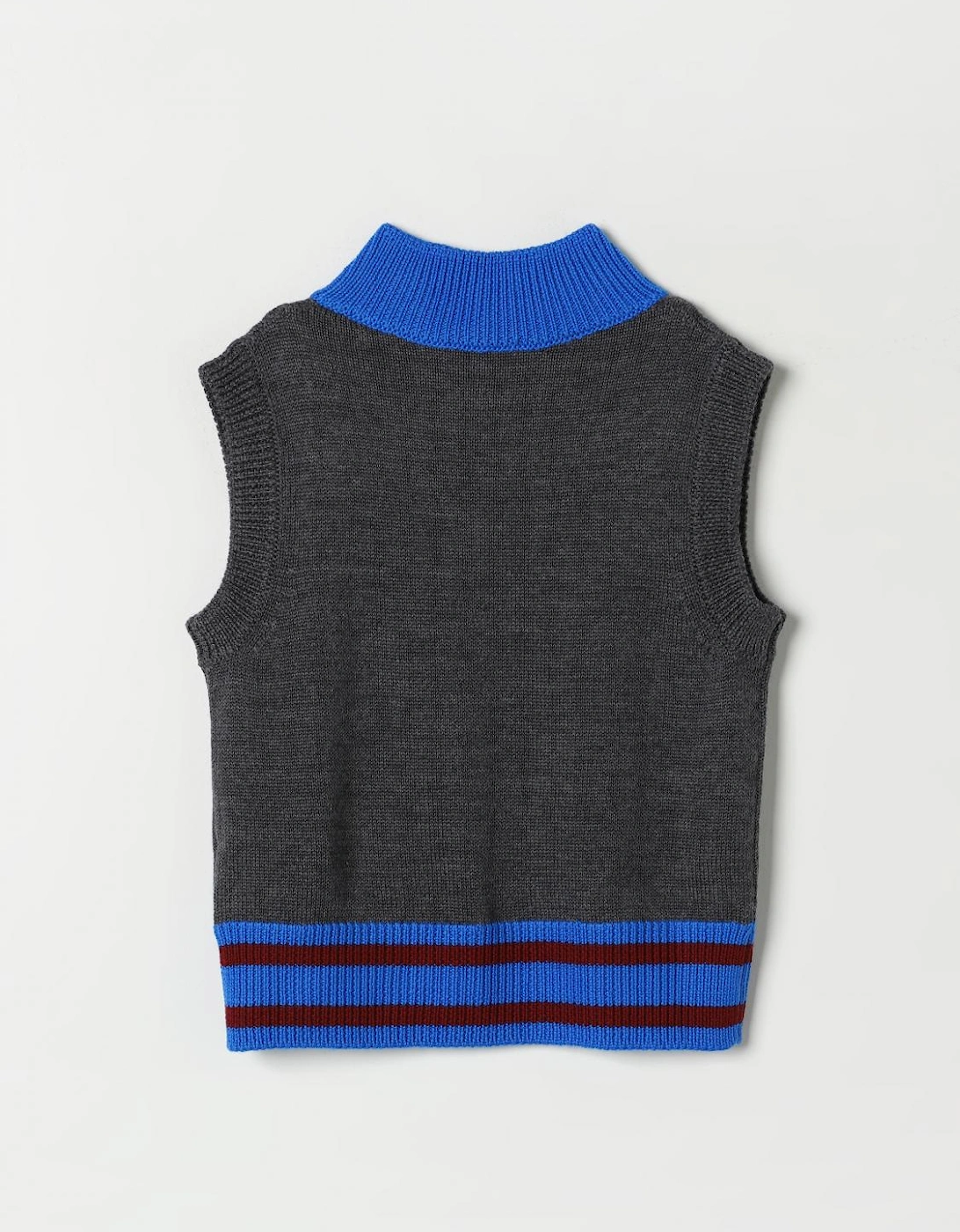 Kids Knit Vest with Logo Patch