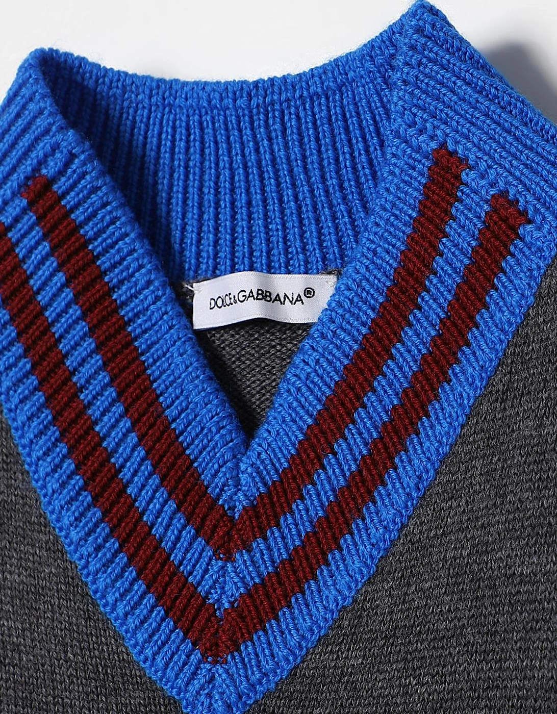 Kids Knit Vest with Logo Patch
