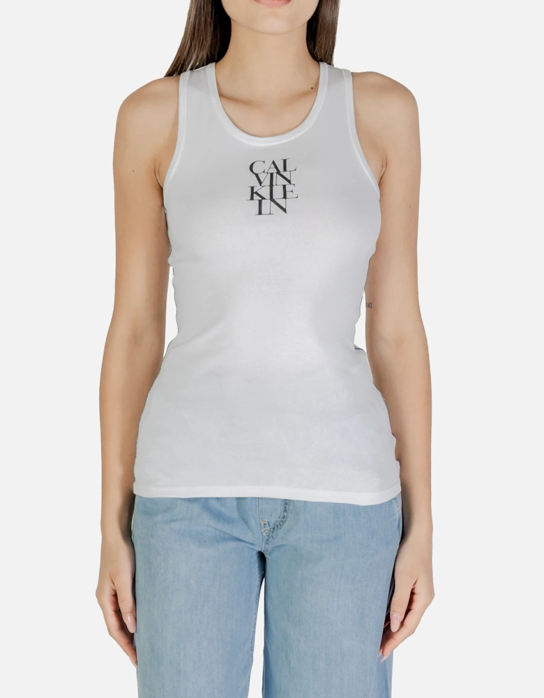 Sleeveless Printed Round Neck Tank-Top