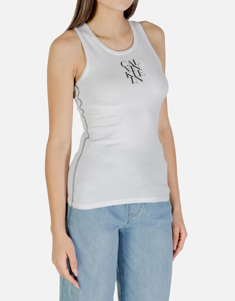 Sleeveless Printed Round Neck Tank-Top