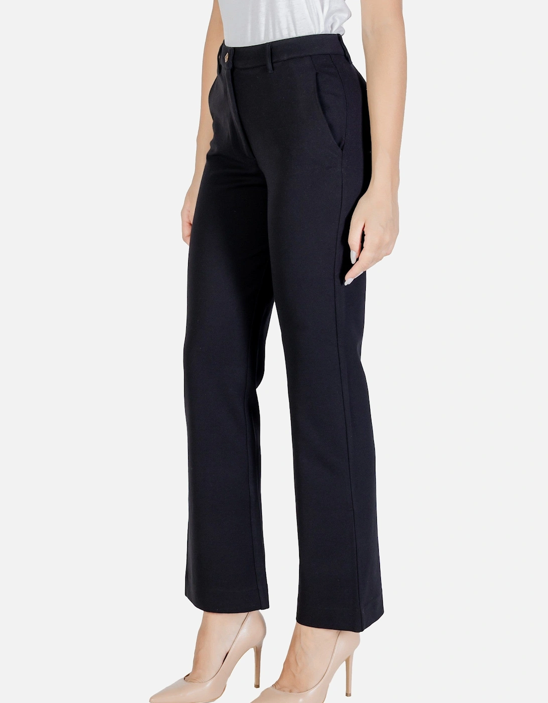 Zip and Button Trousers with Pockets