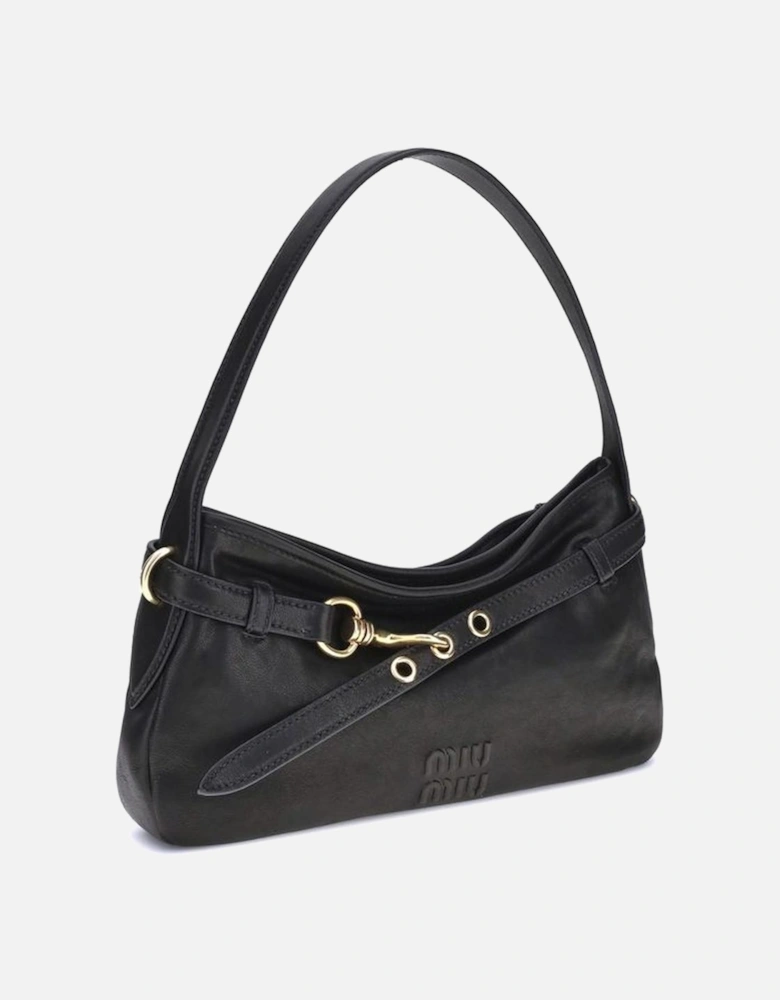 Soft Lambskin Leather Shoulder Bag Women - Black