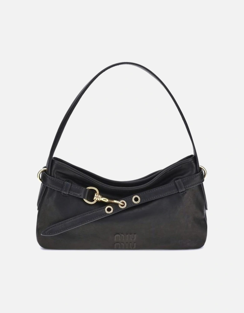 Soft Lambskin Leather Shoulder Bag Women - Black