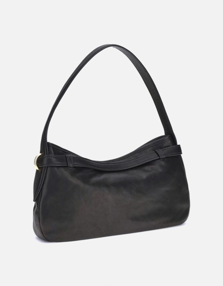 Soft Lambskin Leather Shoulder Bag Women - Black