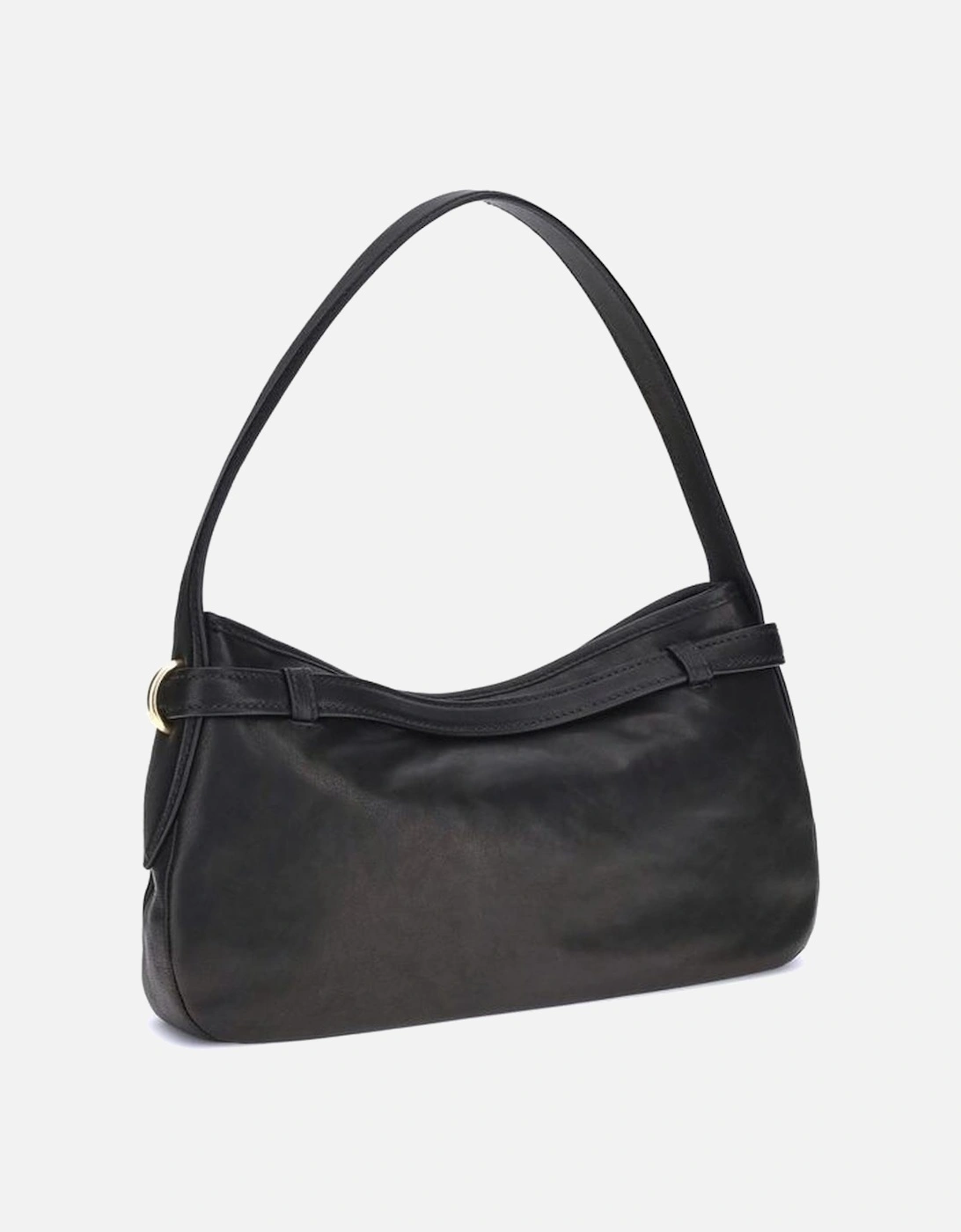 Soft Lambskin Leather Shoulder Bag Women - Black