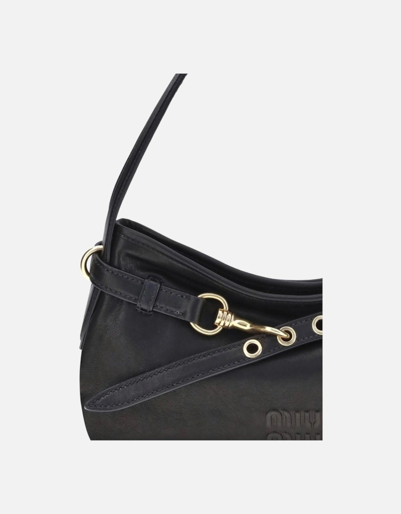 Soft Lambskin Leather Shoulder Bag Women - Black