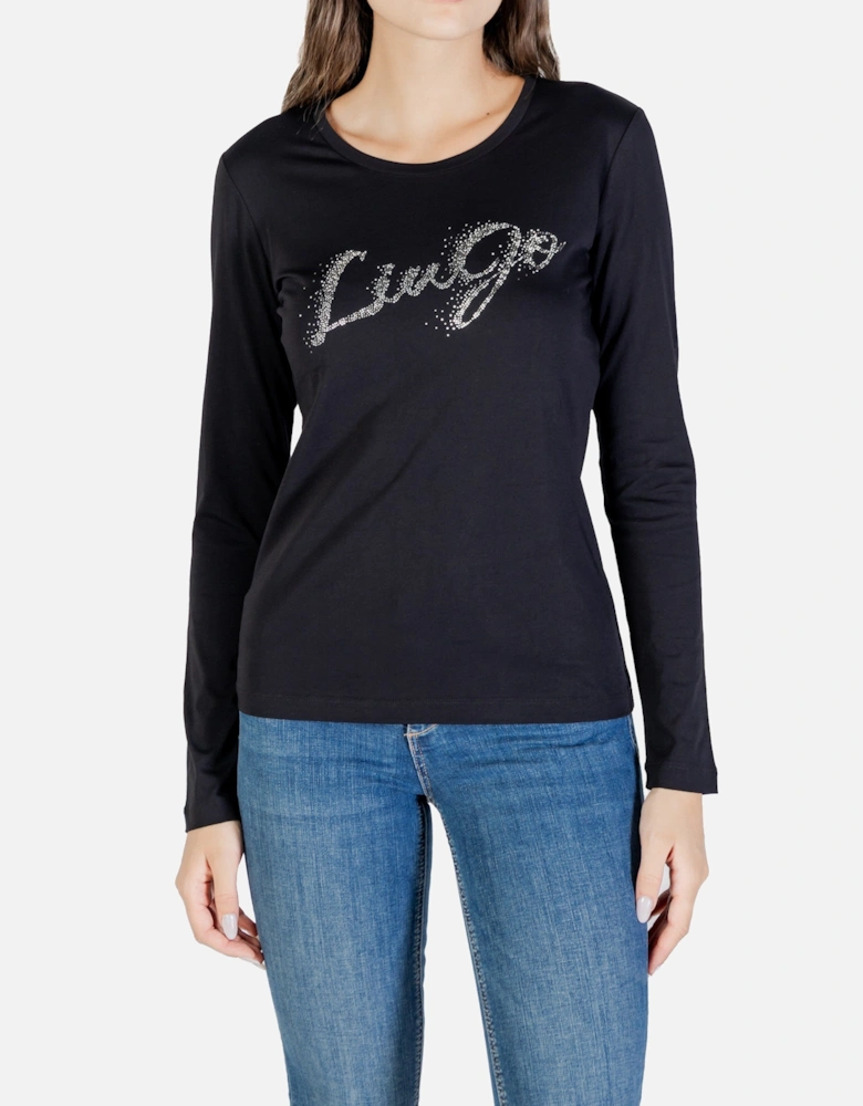 Round Neck Print Knitwear with Long Sleeves