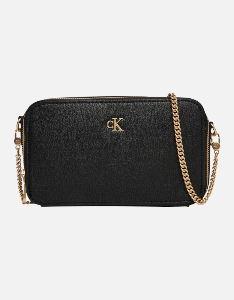 Shoulder Bag with Zip and Inside Pockets