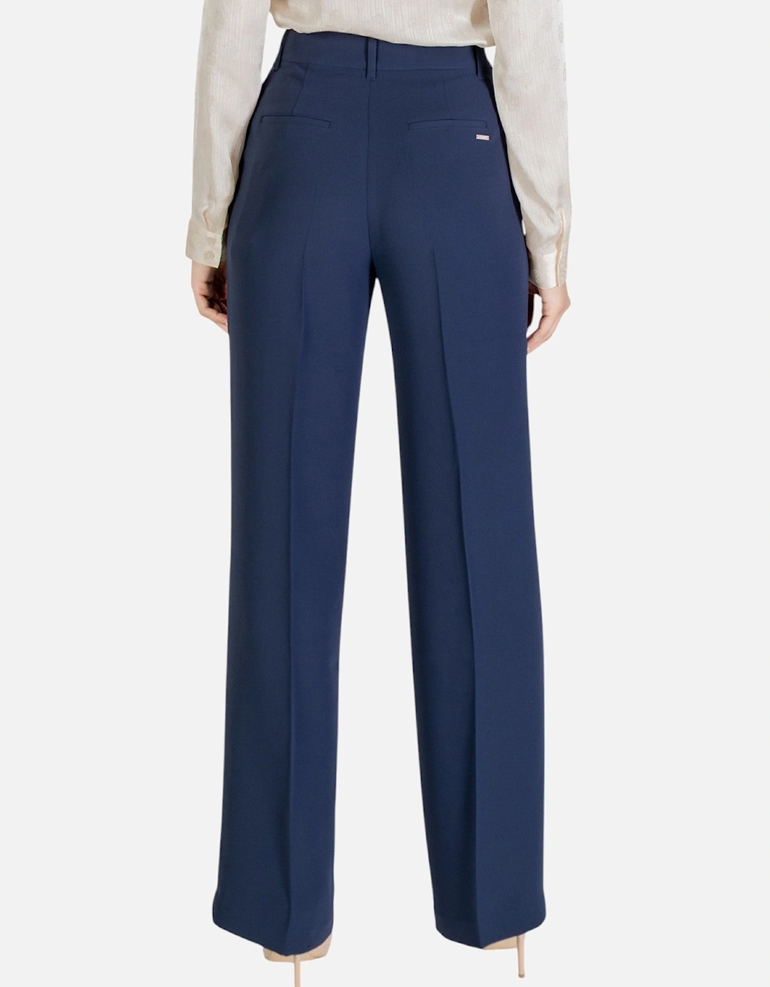 Polyester Trousers with Front and Back Pockets