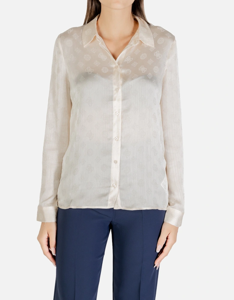Classic Long Sleeve Button-Up Shirt with Round Neck