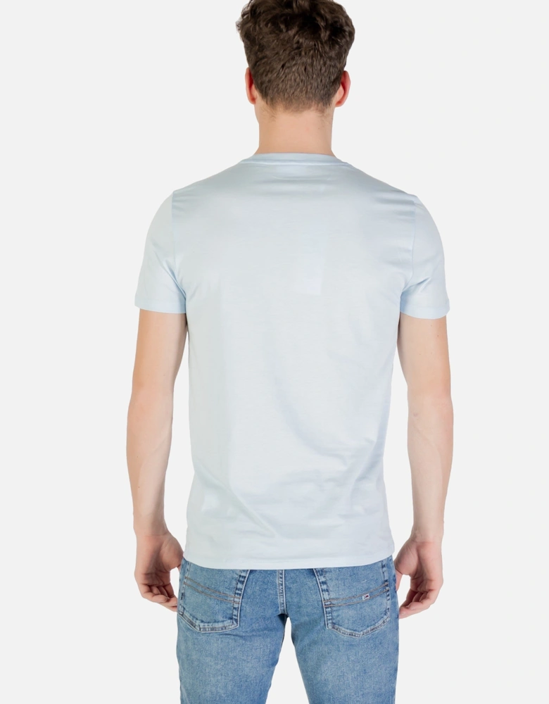 Round Neck Cotton T-shirt with Short Sleeves
