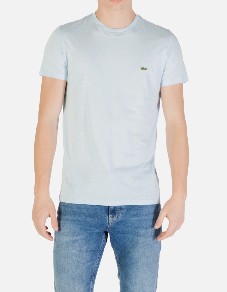 Round Neck Cotton T-shirt with Short Sleeves