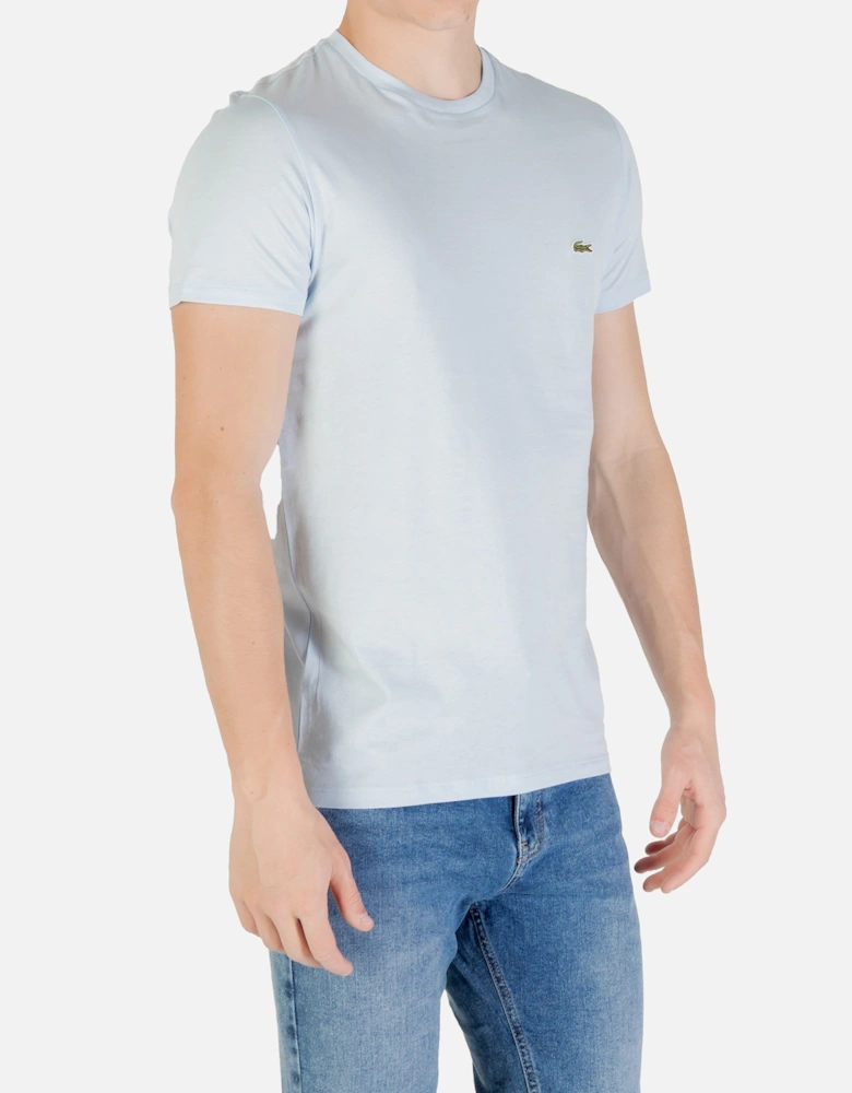 Round Neck Cotton T-shirt with Short Sleeves