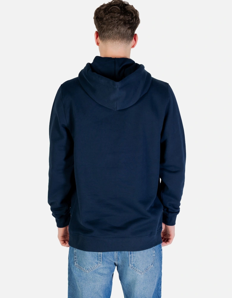 Hooded Organic Cotton Sweatshirt with Single Pocket and Round Neck