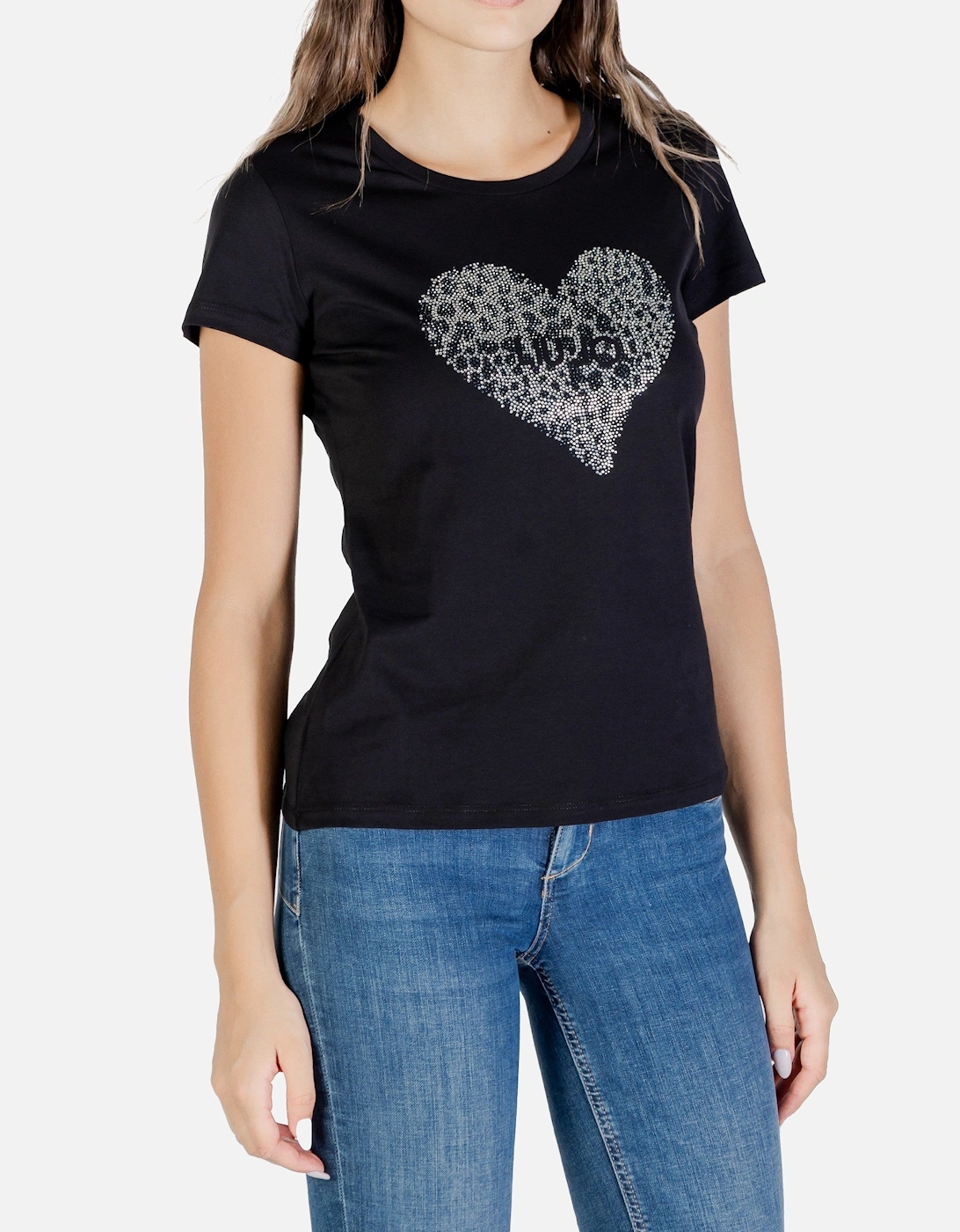Graphic Print Short Sleeve T-Shirt with Round Neck