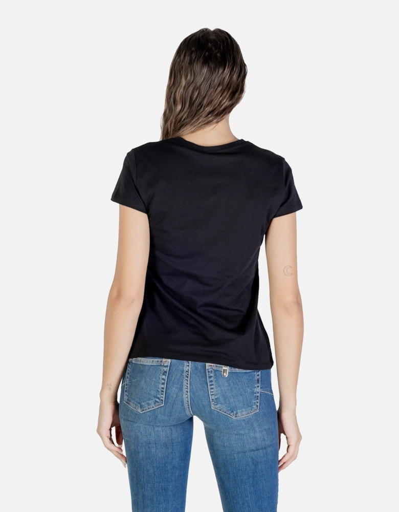 Graphic Print Short Sleeve T-Shirt with Round Neck