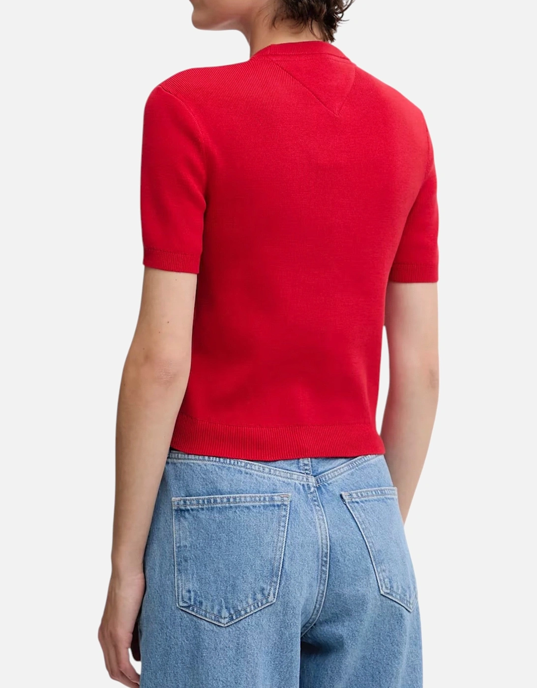 Ribbed Knit Short Sleeve Top