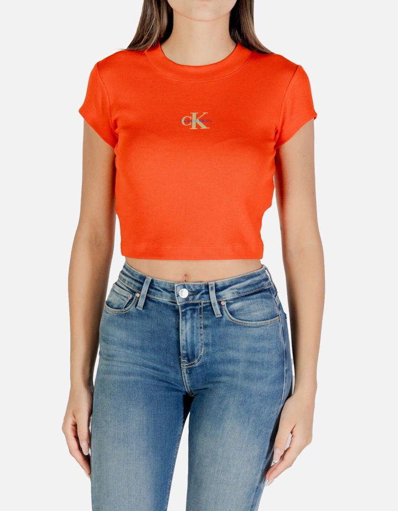 Round Neck Short Sleeve Cotton Top