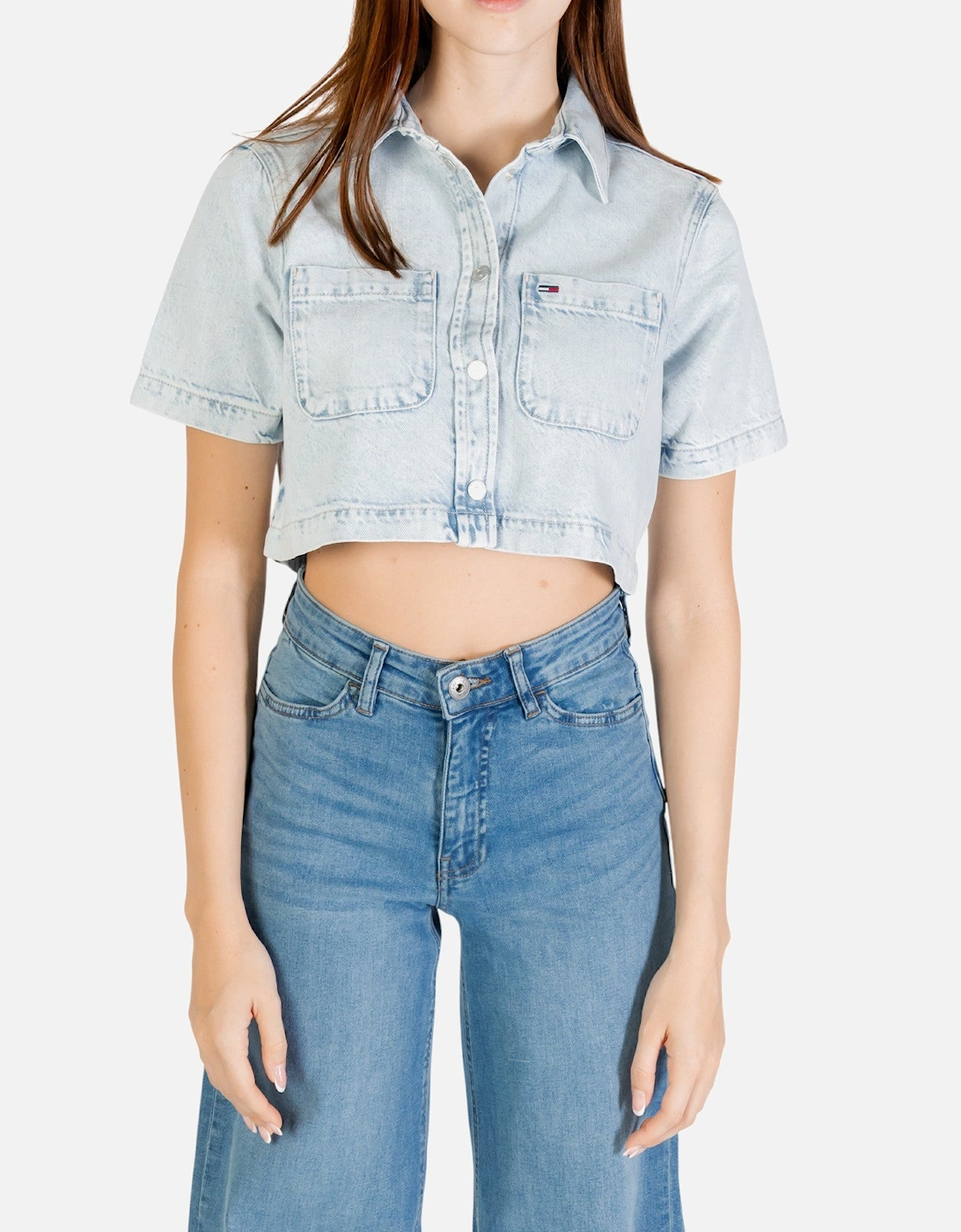 Cropped Denim Shirt Jeans Set, 4 of 3