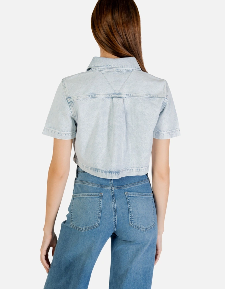 Cropped Denim Shirt  Jeans Set