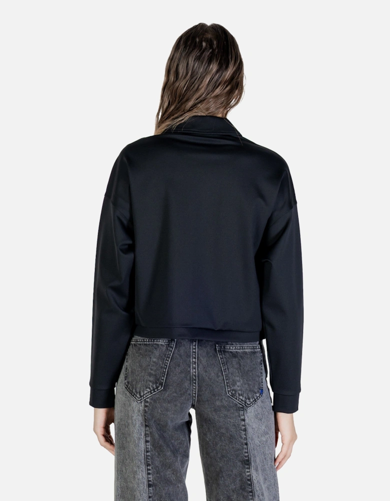 Zip-Up Sweatshirt with Front Pockets and Classic Collar
