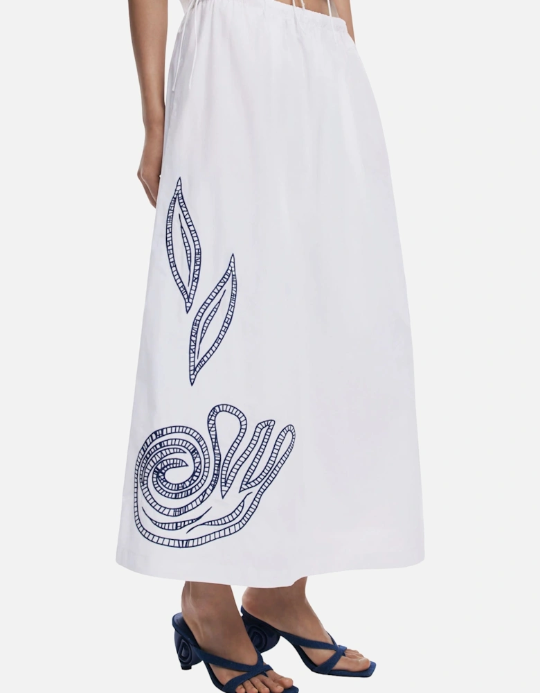 Embroidered Top  Skirt Set