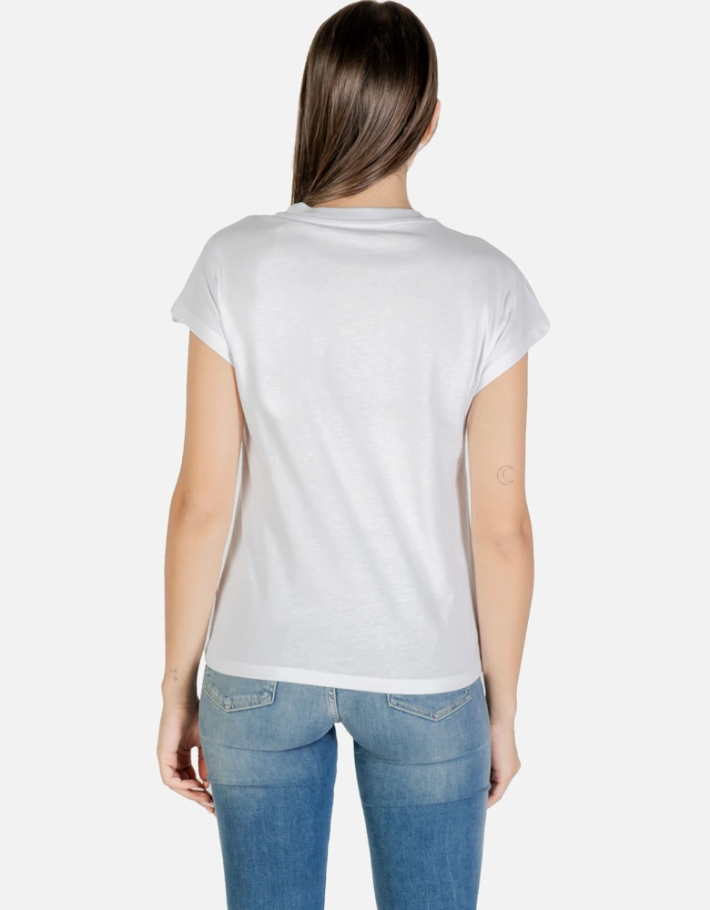 Printed Cotton T-shirt with Round Neck and Short Sleeves