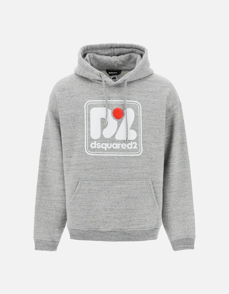 Printed Hooded Sweatshirt with Single Pocket