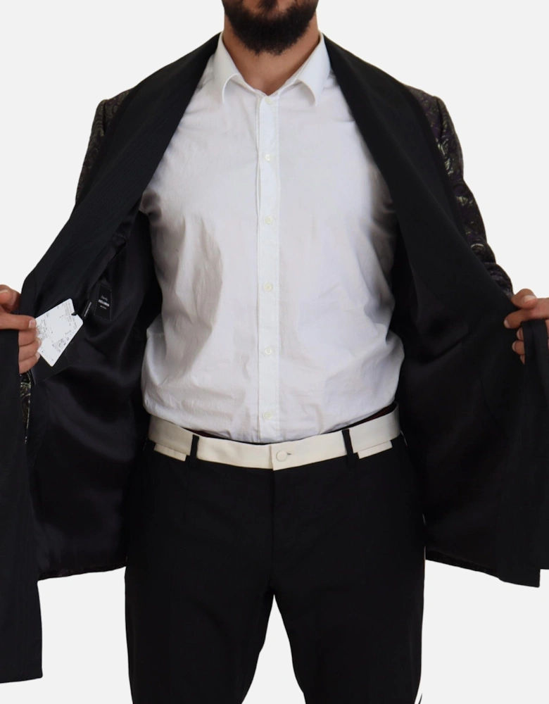 Brocade Smoking Jacket with Shawl Collar