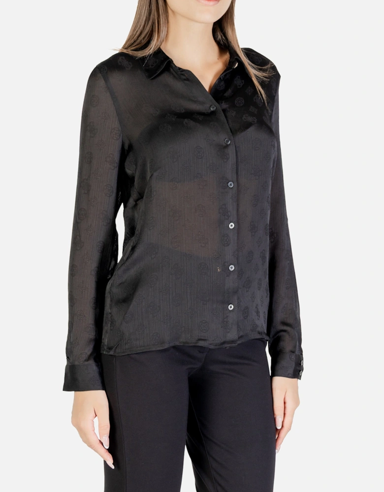 Classic Plain Long-Sleeve Button-Up Shirt
