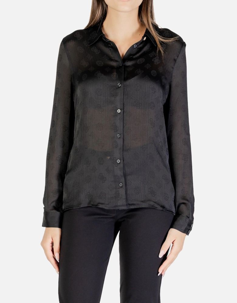 Classic Plain Long-Sleeve Button-Up Shirt
