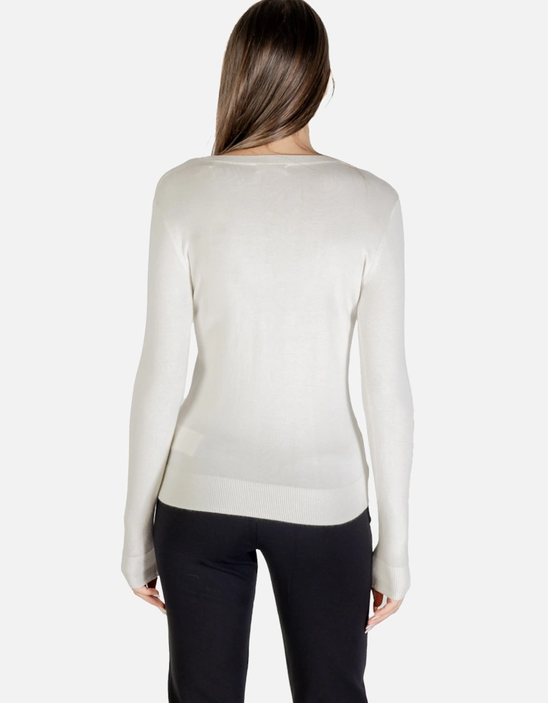 Printed Long-Sleeve Knitwear with Round Neck