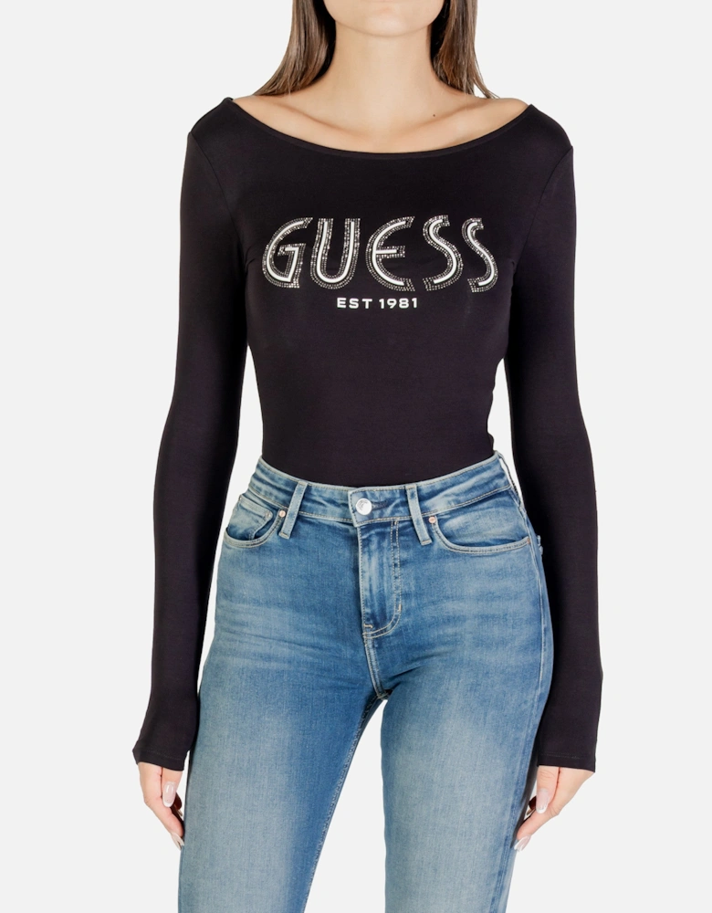 Printed Long Sleeve Boat Neck Knitwear