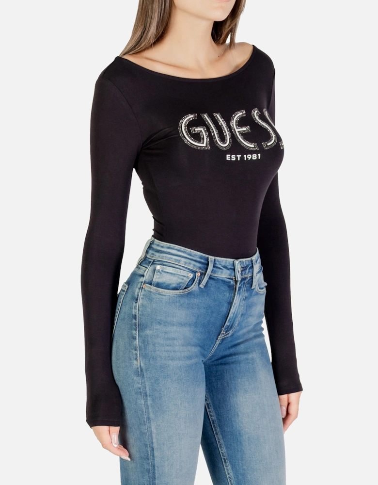 Printed Long Sleeve Boat Neck Knitwear