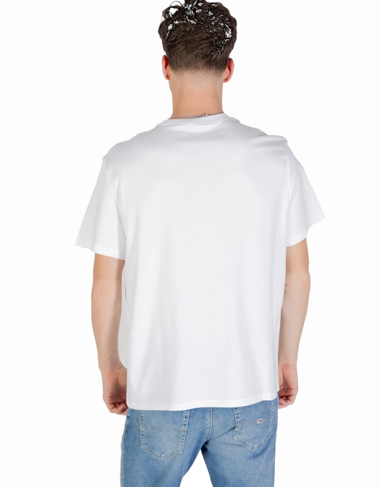 Printed Round Neck Cotton T-Shirt with Short Sleeves