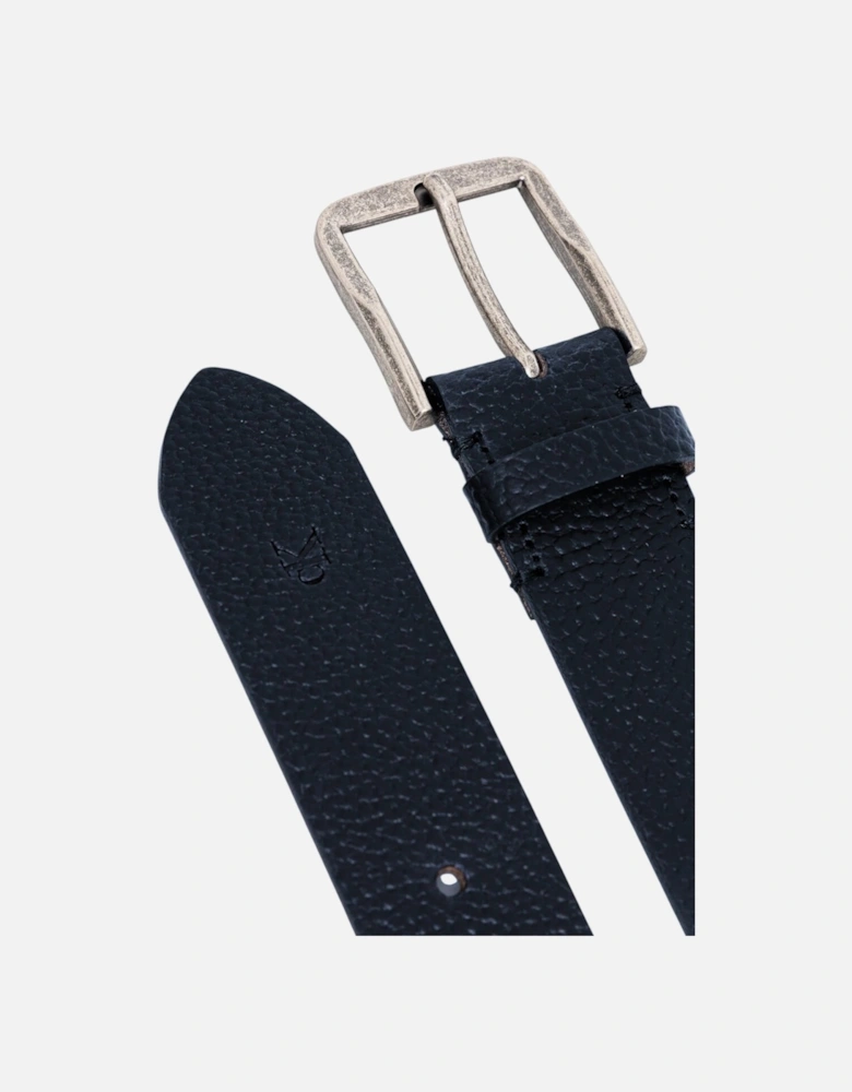 Leather Belt Silver Buckle