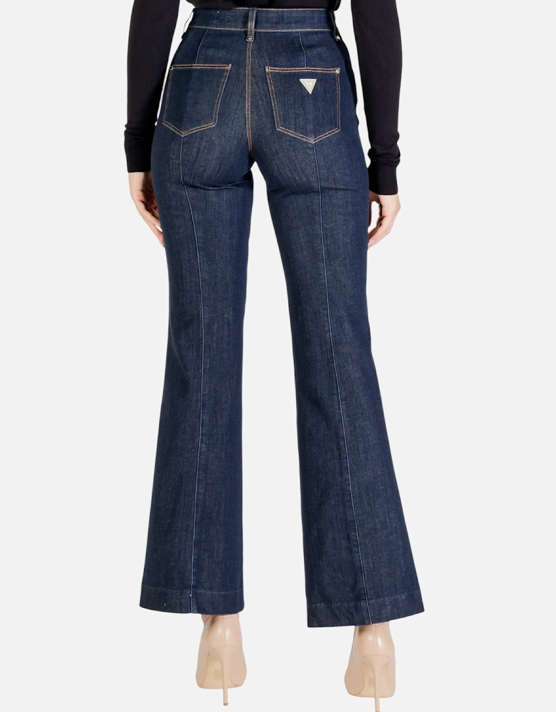 Zip and Button Fastening Jeans with Pockets