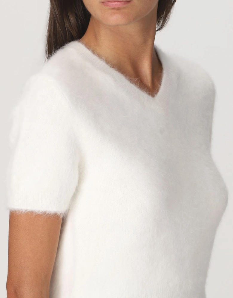 Short Sleeve Mohair Pullover